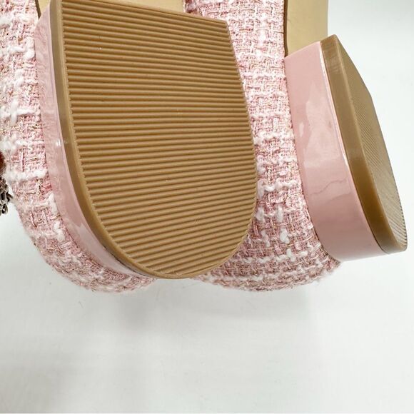 Steve Madden Blair Cap Toe Ballet Flat In Pink Patent and Boucle Tweed Multi 8 - Picture 9 of 14